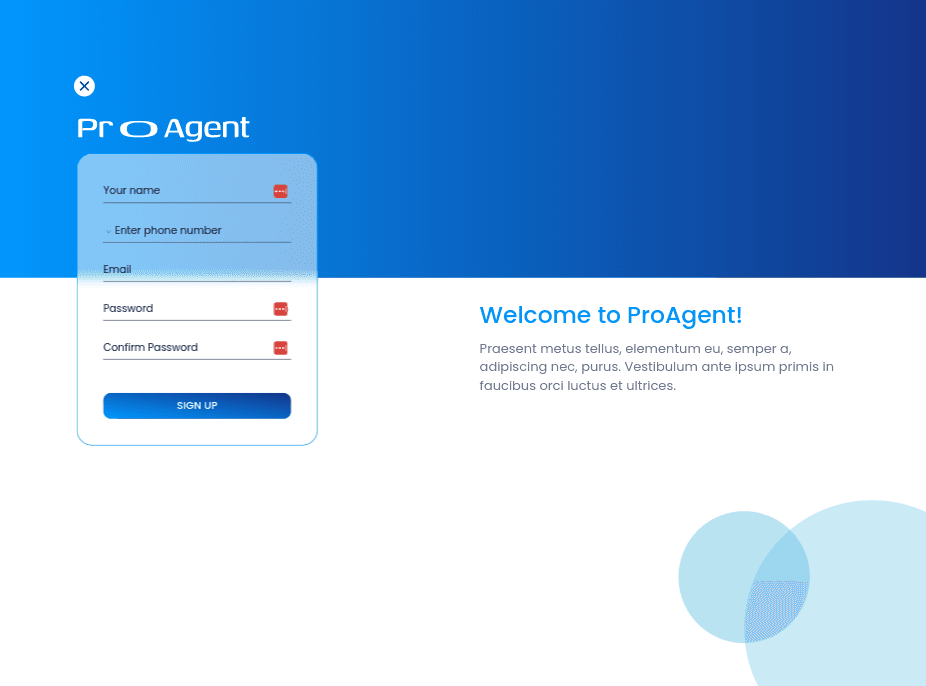 proAgent signup